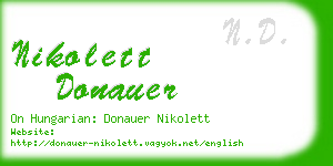 nikolett donauer business card